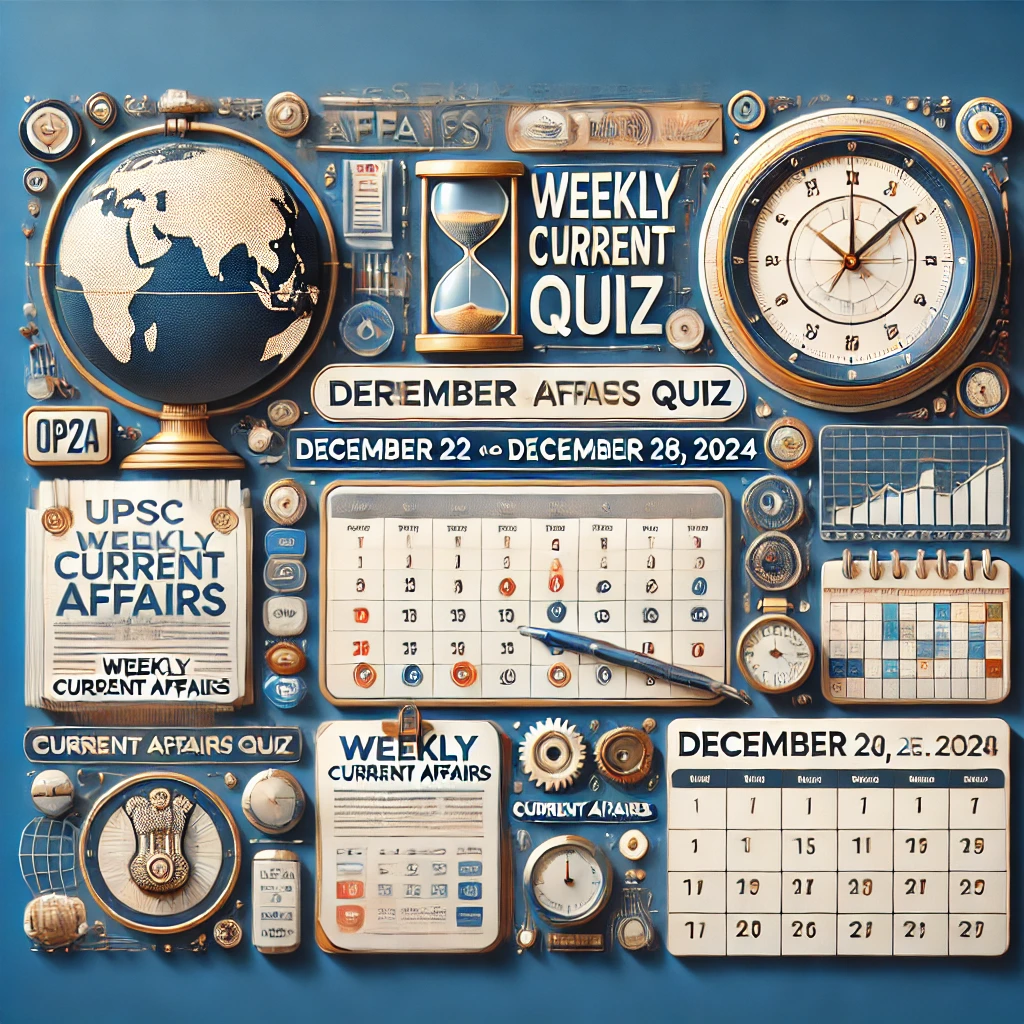 UPSC Weekly Current Affairs Quiz | December 22 to December 28, 2024